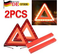 2X WARNDREIECK SET MINI PKW LKW KFZ AUTO WARNSCHILD ERSTE HILFE NOTFALL DREIECK