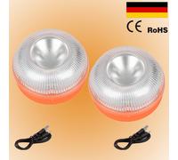 2X Warnleuchte V16 Warndreieck Pannendreieck Auto Motorrad 360° LED Blinklicht
