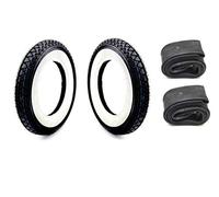 2x Weißwand Reifen Schlauch Set 3,50-10 Zoll K333 4PR 51J TT - Passend für Hercules CV DAX 50 ST70 ZB50 Monkey Roller Scooter