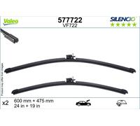 2x Wischblatt SILENCIO FLAT BLADE SET VALEO 577722/2x für MERCEDES KLASSE W177