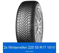 2x Yokohama BluEarth Winter V-906 3PMSF 225/55 R17 101V Winterreifen | 62760