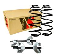 2x YSPARTS Fahrwerksfeder Hinten + Federspanner für MERCEDES CLK A209 E W211