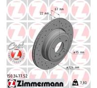 2x ZIMMERMANN Bremsscheibe SPORT COAT Z