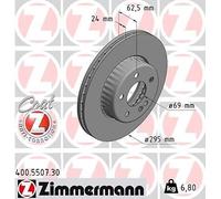 2x ZIMMERMANN 400.5507.30 Bremsscheibe für MERCEDES-BENZ