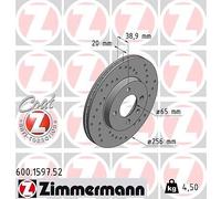 Bremsscheibe Vorderachse Zimmermann 600.1597.52