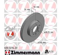 ZIMMERMANN 600.3214.20 Brake Disc for VW