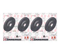 2x ZIMMERMANN BLACK Z BREMSSCHEIBEN 320mm GESCHLITZT INNENBELÜFTET VORNE passend