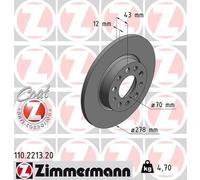 ZIMMERMANN 110.2213.20 Brake Disc for ALFA ROMEO,FIAT,JEEP,JEEP (GAC FCA)