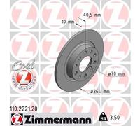 ZIMMERMANN Bremsscheibe COAT Z hinten rechts links voll 264mm für ALFA ROMEO 110.2221.20