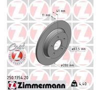 Bremsscheibe Hinterachse Zimmermann 250.1354.20