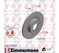 ZIMMERMANN Bremsscheibe COAT Z 440.3129.20 voll 290 mm hinten für Peugeot/Citroën