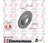Bremsscheibe ZIMMERMANN 600.3217.20