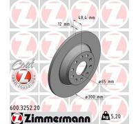 Bremsscheibe Hinterachse Zimmermann 600.3252.20