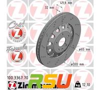 2x ZIMMERMANN Bremsscheibe FORMULA Z COAT Z