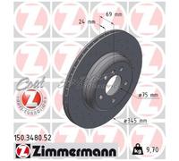 2x ZIMMERMANN Bremsscheibe SPORT COAT Z 150.3480.52