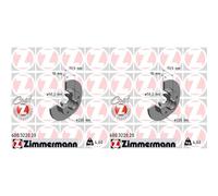 2x ZIMMERMANN BREMSSCHEIBEN 226mm VOLL HINTEN passend für SEAT TOLEDO VW CORRADO