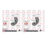 2x ZIMMERMANN BREMSSCHEIBEN 226mm VOLL HINTEN passend für SEAT TOLEDO VW CORRADO