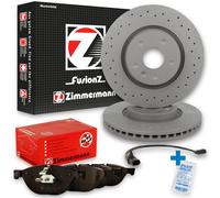 2x ZIMMERMANN Bremsscheiben Ø340mm + Beläge Vorne passend für VW Passat B7 / B8