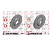 2x ZIMMERMANN BREMSSCHEIBEN 340mm BREMSSCHEIBE ZWEITEILIG GELOCHT INNENBELÜFTET