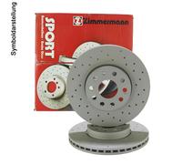 2x Zimmermann Bremsscheiben Coat Z Ø226mm Hinten passend für VW Golf 3 1H1 Vento