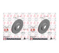 2x ZIMMERMANN Bremsscheibe SPORT COAT Z 150.3445.52