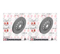 2x ZIMMERMANN Bremsscheibe FORMULA Z COAT Z