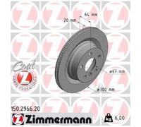 2x Zimmermann Scheibenbremse hinten 772389 150.2966.20 34216877225