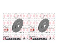 ZIMMERMANN Bremsscheibe SPORT COAT Z vorne rechts links Gelocht 278mm für FORD 250.1362.52