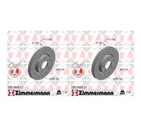 2x ZIMMERMANN SPORT BREMSSCHEIBEN 280mm GELOCHT VORNE passend für HYUNDAI COUPE
