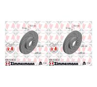 2x ZIMMERMANN Bremsscheibe SPORT COAT Z 600.3236.52