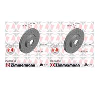 2x ZIMMERMANN Bremsscheibe SPORT COAT Z 250.1360.52