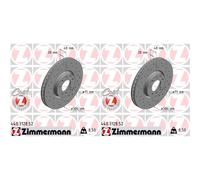 ZIMMERMANN Bremsscheibe vorne rechts links Gelocht 304mm für CITROËN/PEUGEOT TOYOTA IVECO OPEL 440.3128.52