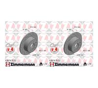 2x ZIMMERMANN SPORT Z BREMSSCHEIBEN 286mm GELOCHT HINTEN passend für OPEL VECTRA