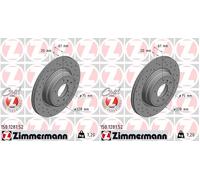 ZIMMERMANN Bremsscheibe SPORT COAT Z hinten rechts links Gelocht 328mm für BMW 34216767062 34211160233 150.1281.52