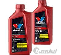 2x1L VALVOLINE MAXLIFE 10W-40 MOTORÖL passend für MB 229.3 VW 502/505.00 RN 0710