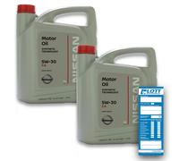 2x5L Original Nissan 5W-30 Motoröl 5W30 ACEA C4 DPF Diesel API SM CF KE900-90043 KE900-90043