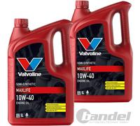 2x5L VALVOLINE MAXLIFE 10W-40 MOTORÖL passend für MB 229.3 VW 502/505.00 RN 0710