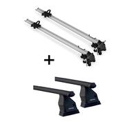 2x Fahrradträger Bike Pro + Dachträger Menabo Tema Stahl kompatibel mit für Citroen Jumpy (Kastenwagen) bis 2006