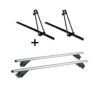 2xFahrradträger ORION + Alu Dachträger RB003 kompatibel mit für Ford Focus III Kombi (5Türer) ab 2011