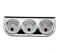 3-in-1 52 mm Auto-Messgerät-Set für Öldruck, Wassertemperatur und Volt-Messgerät, 12 V Auto-Diagnoseanzeige mit ABS-Gehäuse, Wasserdruckmessgerät Öldruckmessgerät (D)