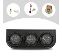 3-in-1 52mm Zusatzinstrumente Öltemperaturmesser Öldruckanzeige Voltmeter DC 12V