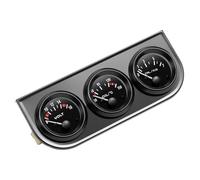 3-in-1 Zusatzinstrumente Kfz-Messgerät Öldruckanzeige Öltemperaturmesser Öldruck Voltmeter Öltemperatur Zusatz Multifunction Zusatz Instrumente für Auto/Truck/Lkw Schwarz
