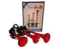 3-Klang-Arabien-Lufthorn Hupe Horn - Coffin Dance - Rot HI-DO 12V Traktor LKW
