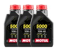 3 Liter Motoröl 4 Mal MOTUL 5000 10W40 Lenkstange Kunststoff Spezifisch Jaso