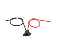 3-poliger Ladeanschluss mit Silikonkabel 10AWG für E-Bikes | Schwarze Legierung, 50x4,9x2,3cm, Staubschutzabdeckung, für Selbstgemacht Akkupacks und Elektroroller