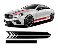 3 Stück Motorhaube Aufkleber Seitenstreifen Rock Aufkleber, Für Mercedes Benz E-Klasse W213 S213 A238 C238 E63 AMG E43 E53 E200 E220 E300