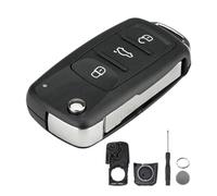 3 Tasten Auto Fernbedienung schlüssel Gehäuse für Golf 4 VW Volkswagen Golf Mk6 Tigua Polo Passat Touareg CC Seat Skoda Octavia mit Schraubendreher und Schlüsselring und CR2032Batterie