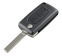 3-Tasten Autoschlüssel Gehäuse kompatibel für Peugeot 107 207 307 308 407 607 806 Citroen C2 C3 C4 C5 C6 C8, Schlüssel Gehäuse Fernbedienung(CE0536 VA2)