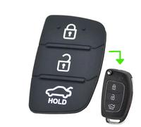 3-Tasten Gummi f. Klapp-Schlüssel Hyundai i10 i20 i30 ix35 ix20 Elantra key pad