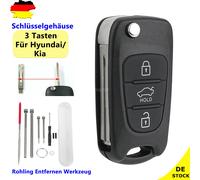 3 Tasten Klapp Schlüssel Gehäuse für Hyundai I20 I30 IX35 IX20 Elantra +Werkzeug